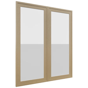 Fabuwood Luna Natural Oak DS GDW3642 Wall Glass Door, Front View