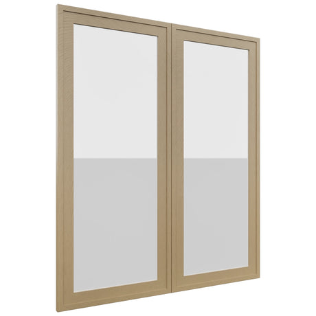 Fabuwood Luna Natural Oak DS GDW3642 Wall Glass Door, Front View