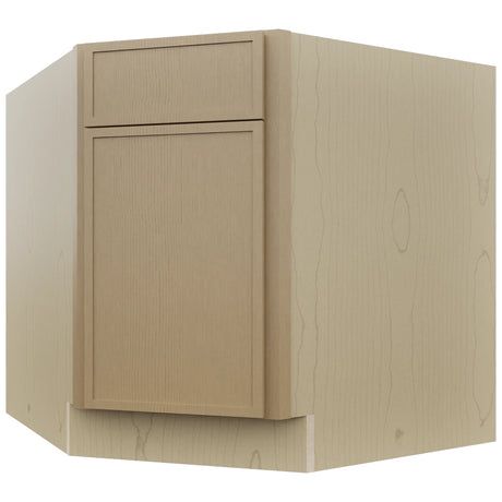 Fabuwood Luna Natural Oak DSB36 Base Corner Diagonal Sink Cabinet, Front View