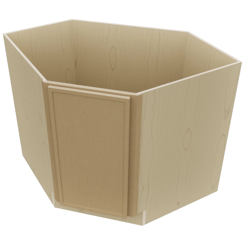 Fabuwood Luna Natural Oak DSB36FD Base Corner Diagonal Sink Cabinet, Top View
