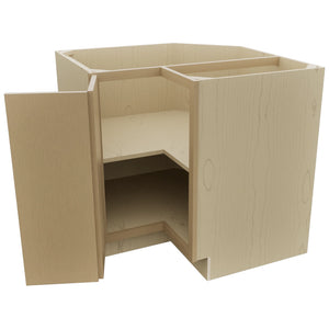Fabuwood Luna Natural Oak ERB36 Base Corner Easy Reach Cabinet, Open View