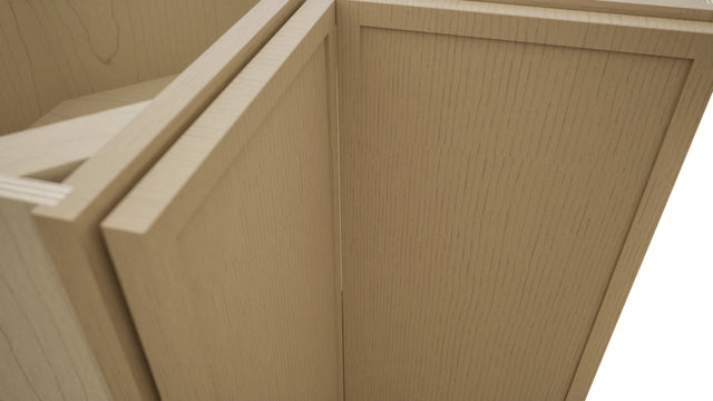 Fabuwood Luna Natural Oak ERB36 Base Corner Easy Reach Cabinet, Detail View