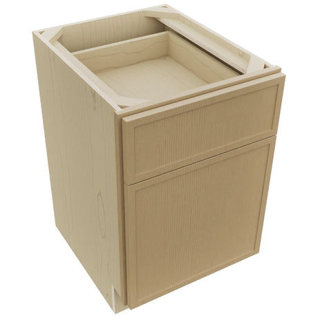 Fabuwood Luna Natural Oak FD18 Vanity Desk, Top View