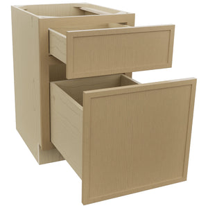 Fabuwood Luna Natural Oak FD18 Vanity Desk, Open View