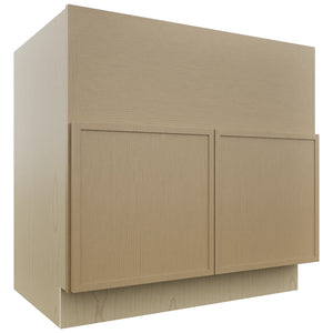 Fabuwood Luna Natural Oak FS36 Base Farm Sink Cabinet, Front View