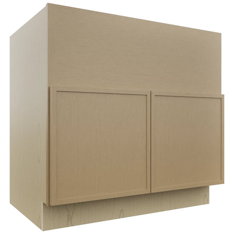 Fabuwood Luna Natural Oak FS36 Base Farm Sink Cabinet, Front View