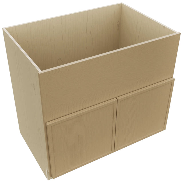 Fabuwood Luna Natural Oak FS36 Base Farm Sink Cabinet, Top View