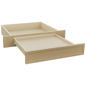 Fabuwood Luna Natural Oak KD30 Vanity Desk, Open View