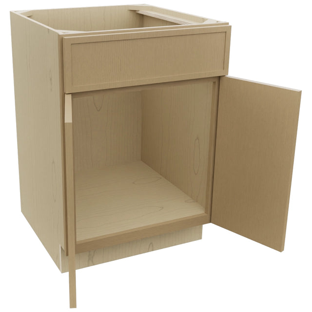 Fabuwood Luna Natural Oak SB24 Base Sink Cabinet, Open View