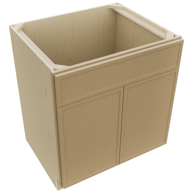 Fabuwood Luna Natural Oak SB30 Base Sink Cabinet, Top View