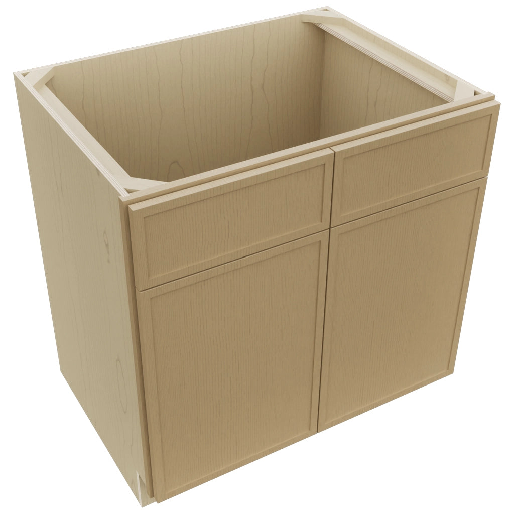 Fabuwood Luna Natural Oak SB33 Base Sink Cabinet, Top View