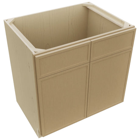 Fabuwood Luna Natural Oak SB33 Base Sink Cabinet, Top View