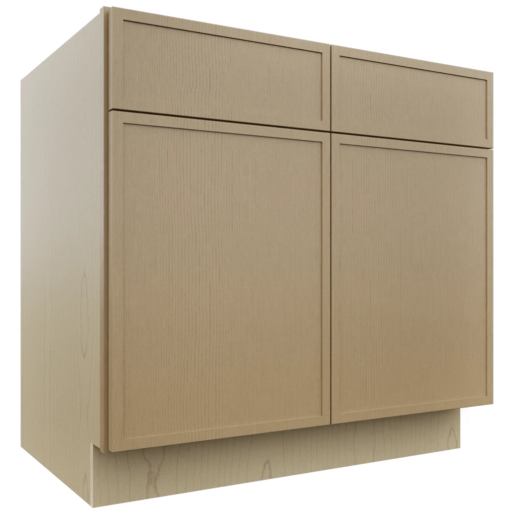 Fabuwood Luna Natural Oak SB36 Base Sink Cabinet, Front View