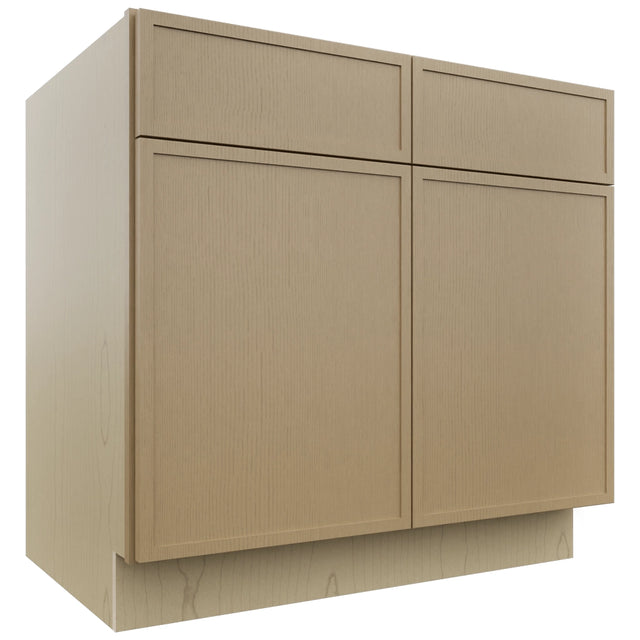 Fabuwood Luna Natural Oak SB36 Base Sink Cabinet, Front View