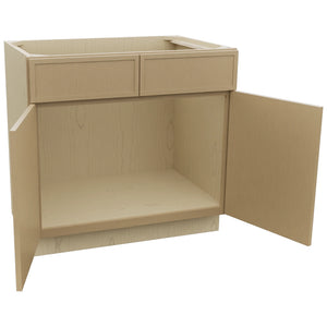 Fabuwood Luna Natural Oak SB36 Base Sink Cabinet, Open View