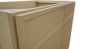 Fabuwood Luna Natural Oak SB39 Base Sink Cabinet, Detail View