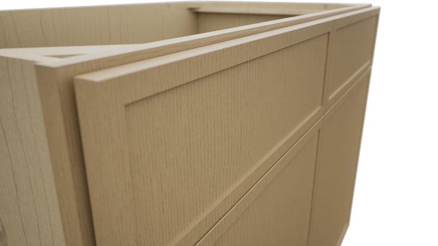 Fabuwood Luna Natural Oak SB42 Base Sink Cabinet, Detail View