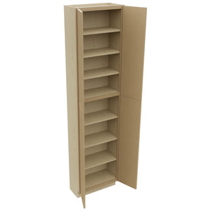 Fabuwood Luna Natural Oak TP181296 Tall Pantry Cabinet, Open View