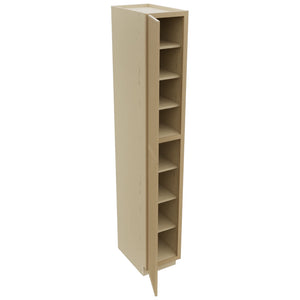Fabuwood Luna Natural Oak TP242496 Tall Pantry Cabinet, Open View