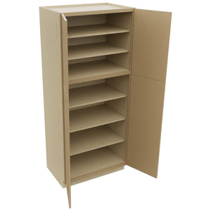 Fabuwood Luna Natural Oak TP362484 Tall Pantry Cabinet, Open View