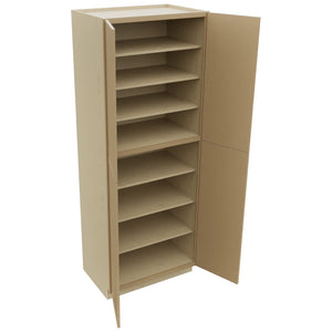 Fabuwood Luna Natural Oak TP362496 Tall Pantry Cabinet, Open View