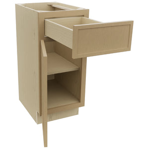Fabuwood Luna Natural Oak VB15-34 Vanity Base Standard Cabinet, Open View