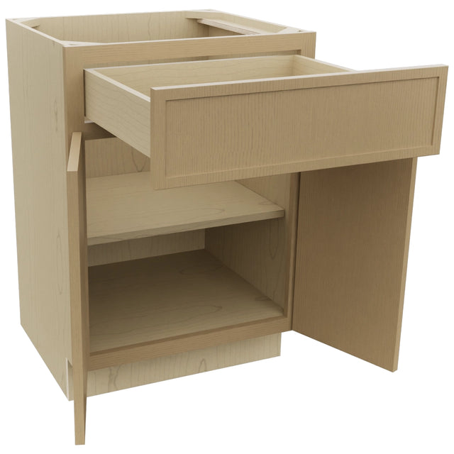Fabuwood Luna Natural Oak VB24-34 Vanity Base Standard Cabinet, Open View