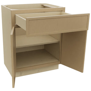 Fabuwood Luna Natural Oak VB27-34 Vanity Base Standard Cabinet, Open View