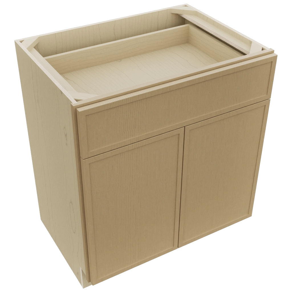 Fabuwood Luna Natural Oak VB30-34 Vanity Base Standard Cabinet, Top View