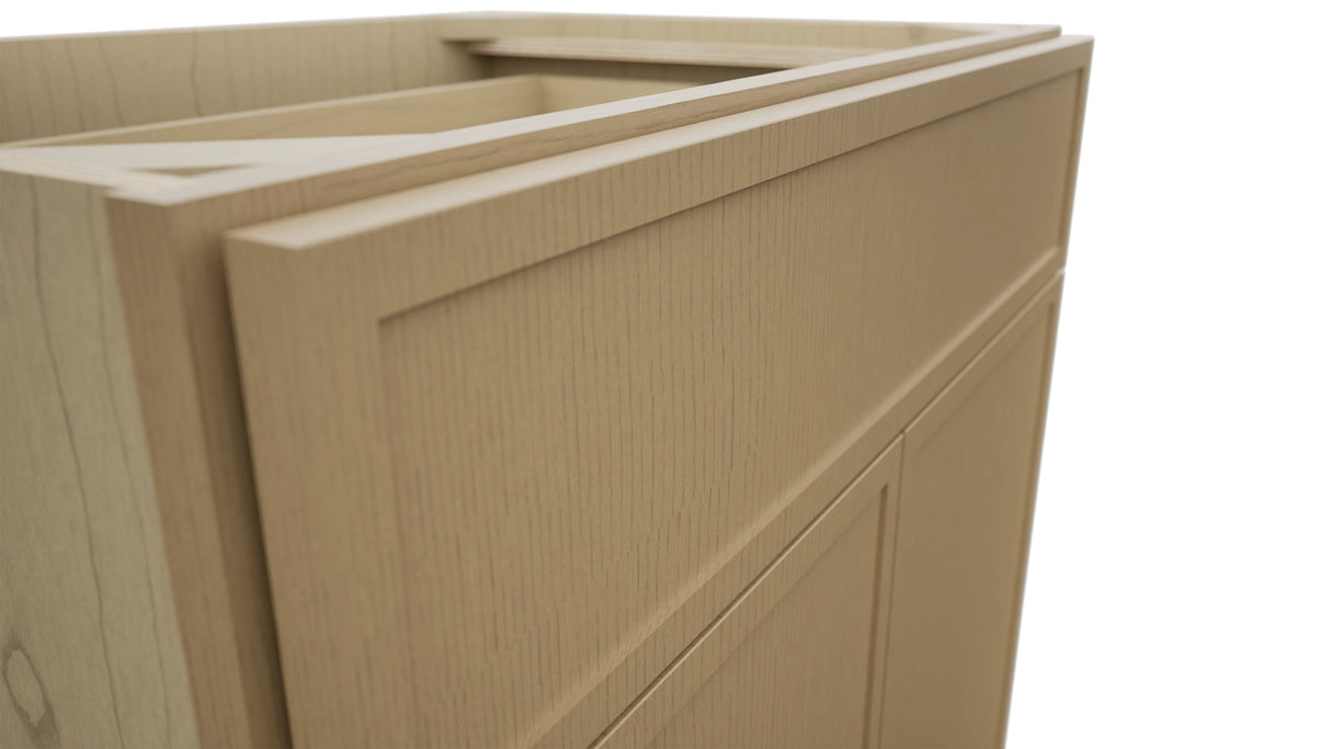 Fabuwood Luna Natural Oak VB30-34 Vanity Base Standard Cabinet, Detail View