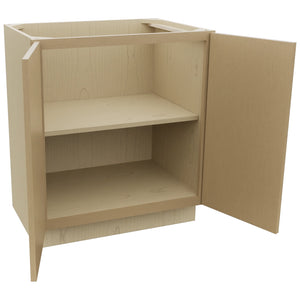 Fabuwood Luna Natural Oak VB30FD Vanity Base Full Height Cabinet, Open View