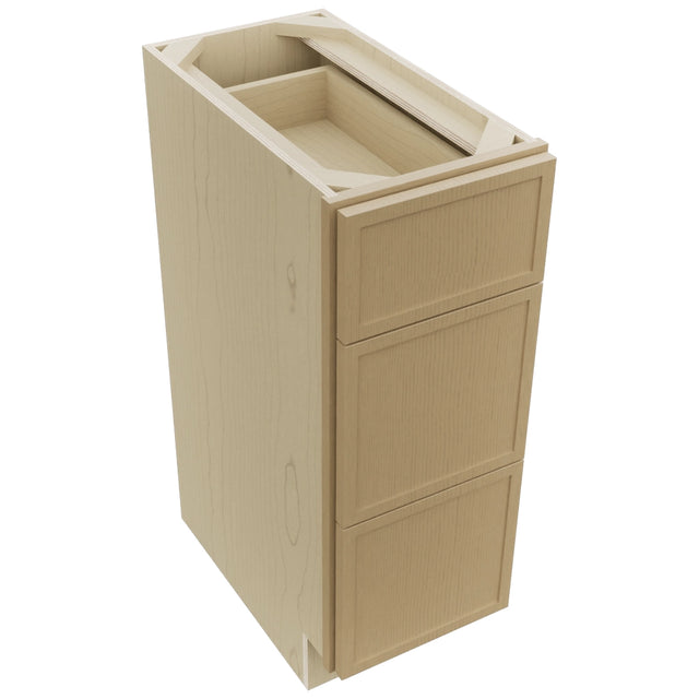 Fabuwood Luna Natural Oak VDB12-34 Vanity Drawer Cabinet, Top View