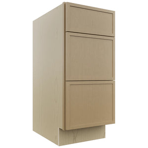 Fabuwood Luna Natural Oak VDB15-34 Vanity Drawer Cabinet, Front View