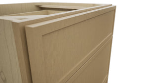 Fabuwood Luna Natural Oak VDB24-34 Vanity Drawer Cabinet, Detail View