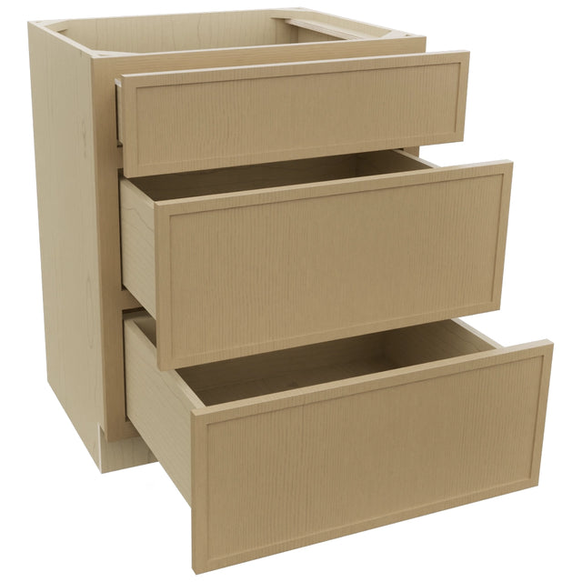 Fabuwood Luna Natural Oak VDB27-34 Vanity Drawer Cabinet, Open View
