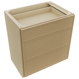 Fabuwood Luna Natural Oak VDB30-34 Vanity Drawer Cabinet, Top View