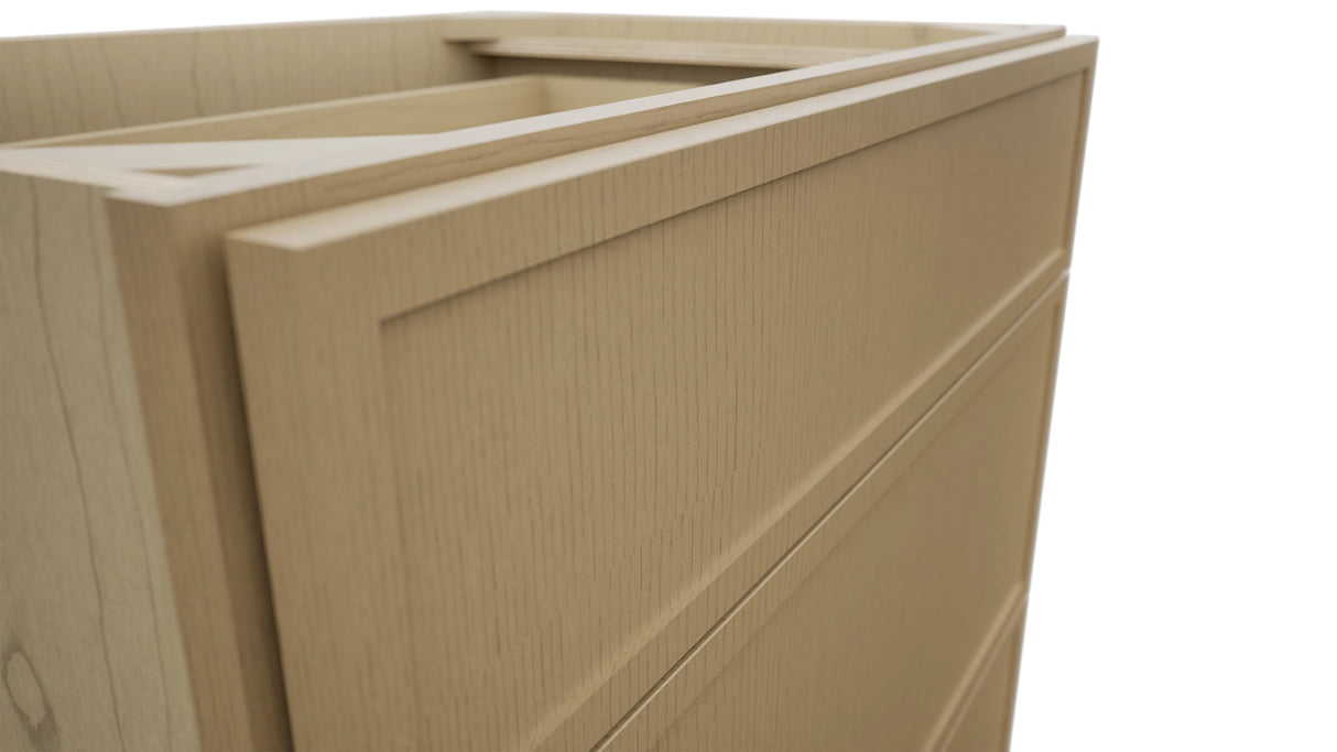 Fabuwood Luna Natural Oak VDB30-34 Vanity Drawer Cabinet, Detail View