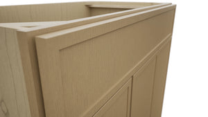 Fabuwood Luna Natural Oak VSD36DL Vanity Combo Cabinet, Detail View