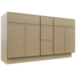 Fabuwood Luna Natural Oak VSD60DOUBLE Vanity Combo Cabinet, Front View