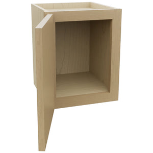 Fabuwood Luna Natural Oak W1215 Wall Standard Cabinet, Open View