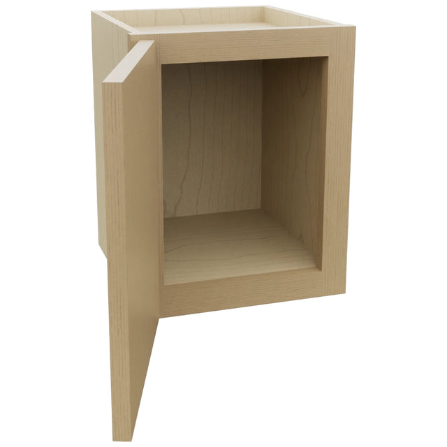 Fabuwood Luna Natural Oak W1215 Wall Standard Cabinet, Open View