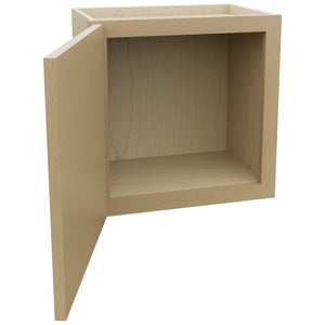 Fabuwood Luna Natural Oak W1818 Wall Standard Cabinet, Open View