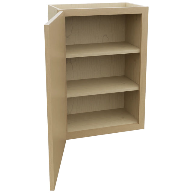Fabuwood Luna Natural Oak W2130 Wall Standard Cabinet, Open View
