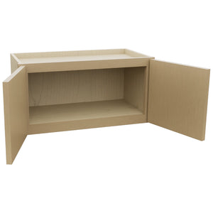 Fabuwood Luna Natural Oak W2412 Wall Standard Cabinet, Open View