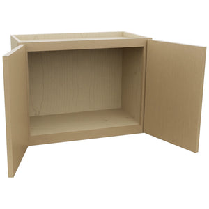 Fabuwood Luna Natural Oak W2418 Wall Standard Cabinet, Open View