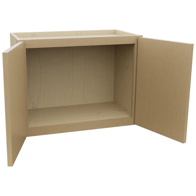 Fabuwood Luna Natural Oak W2418 Wall Standard Cabinet, Open View