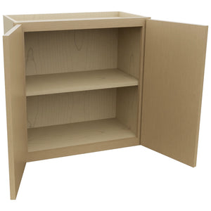 Fabuwood Luna Natural Oak W2424 Wall Standard Cabinet, Open View
