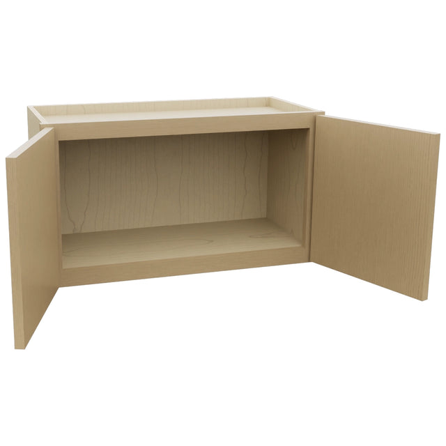 Fabuwood Luna Natural Oak W2715 Wall Standard Cabinet, Open View