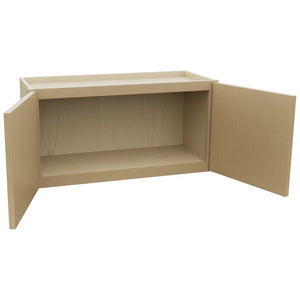 Fabuwood Luna Natural Oak W3015 Wall Standard Cabinet, Open View