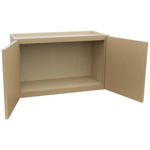Fabuwood Luna Natural Oak W3018 Wall Standard Cabinet, Open View
